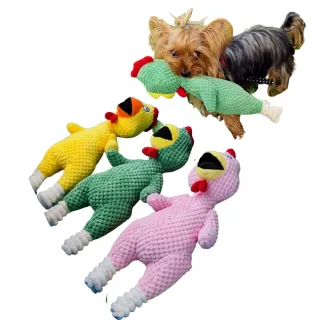 【May shop】慘叫雞寵物發聲玩具 亞馬遜狗狗毛絨玩具