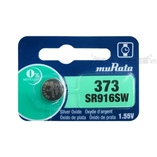【muRata村田】SR916SW/373 1.55V 鈕扣型 氧化銀電池-5顆入(適用 V373.V539.9936...)