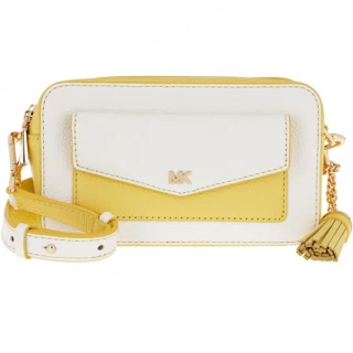 【Michael Kors】CROSSBODIES 黃x白流蘇小款雙層相機包