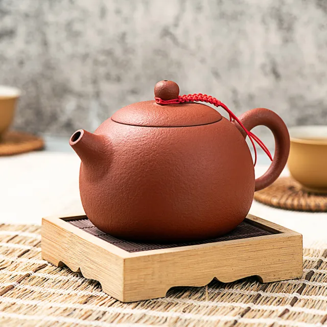 大桃 陶器製 茶器 丸型 紫砂 順妹 款 紫砂壺 y080318 】中國 唐物 宜興紫砂 煎茶道具
