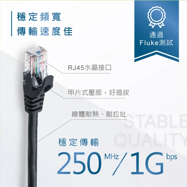 【RASTO】CAT6 10M 網速1GPS網路線 REC11