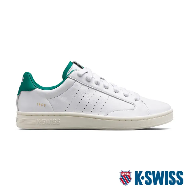 【K-SWISS】時尚運動小白鞋 Lozan Klub LTH-男-白/綠(07263-128)