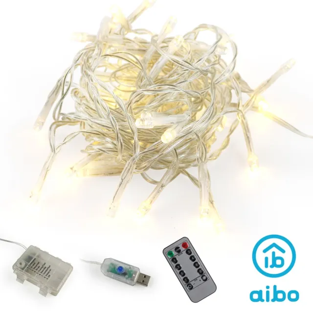 【aibo】暖白/八模式 滿天星LED燈串6米40燈(附遙控器)