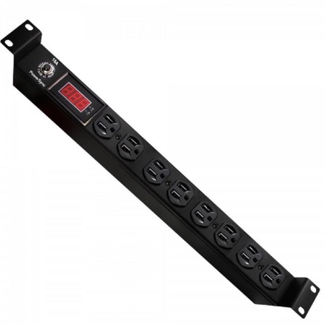 【PowerSync 群加】1U8座15A數位型機架電源排插 3M 黑(TE8D0030)