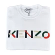 【KENZO】經典色彩logo設計套頭棉質長袖大學T(女裝/白)