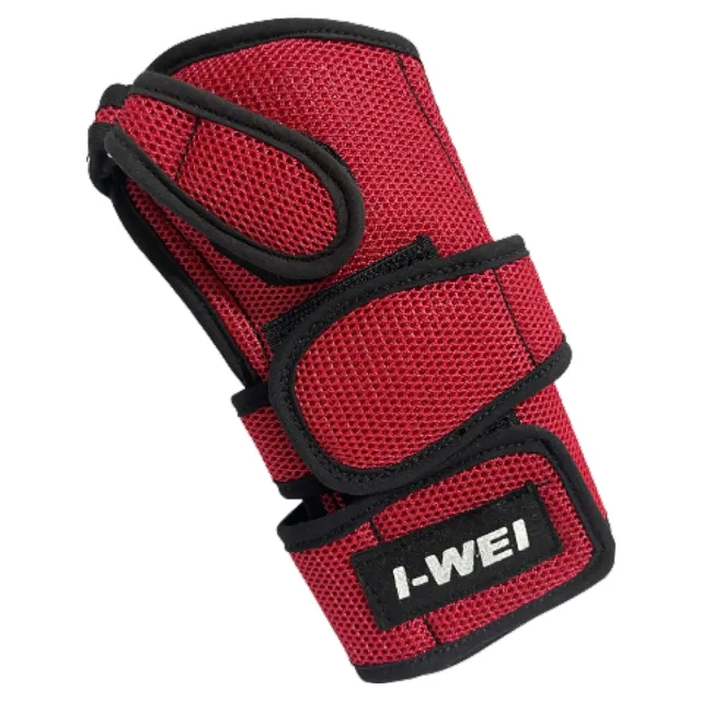 【DJ80 嚴選】I-WEI 新款保齡球舒適透氣中長型鐵片護腕(右手專用-2色供選)