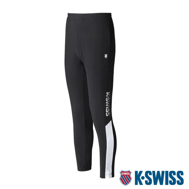 【K-SWISS】吸排運動長褲 Stretch Panel Pants-男-黑(106130-008)