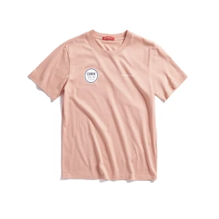【EDWIN】男裝 人氣復刻印花章短袖T恤(淺粉紅)