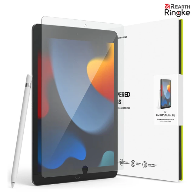 【Ringke】Apple iPad 2021 9 / 8 / 7 10.2吋 Tempered Glass 鋼化玻璃螢幕保護貼(Rearth 保護貼)