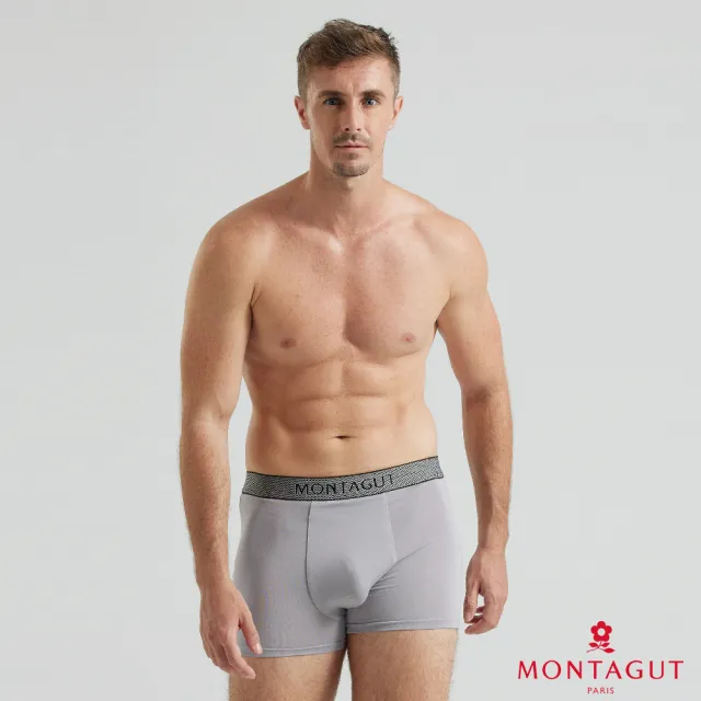 【MONTAGUT 夢特嬌】3件組石墨烯彈力透氣平口褲(送禮首選 法國知名時尚休閒品牌)