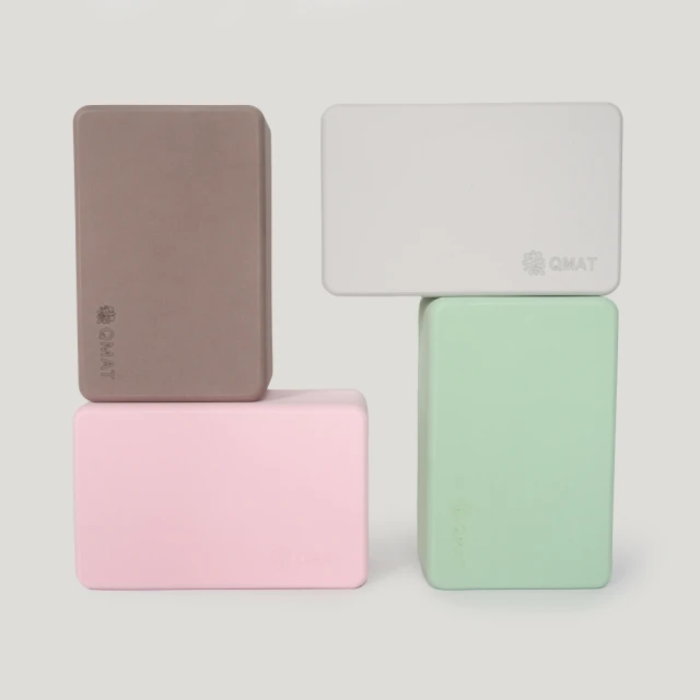 【QMAT】加厚瑜珈磚-9色 台灣製(單色系 瑜珈輔具 Yoga Blocks)