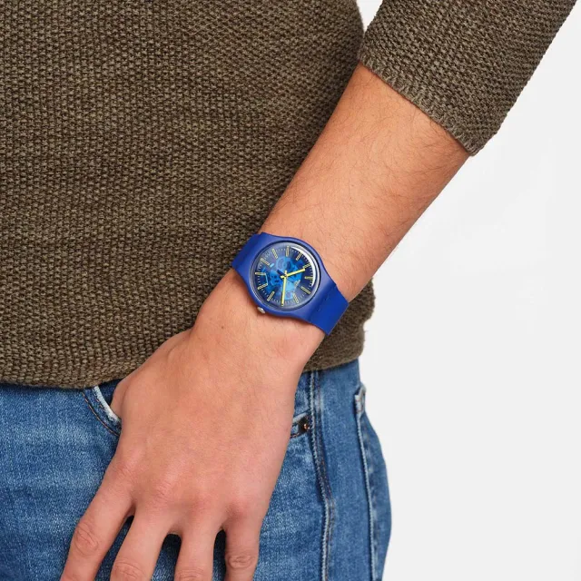 【SWATCH】New Gent 原創系列手錶SUNBRUSH SKY晴空 瑞士錶 錶(41mm)