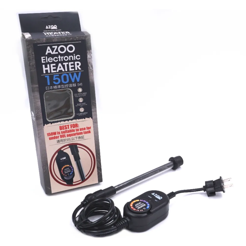 【AZOO】愛族 日本精準型控溫器M 150W 加溫器 防爆黑金鋼砂玻璃加熱(採用日本精準型電子IC電路)