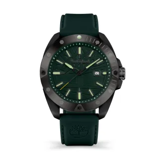 【Timberland】美式潮流CARRIGAN系列墨綠色矽膠錶帶腕錶44mm(TDWGN2102903)
