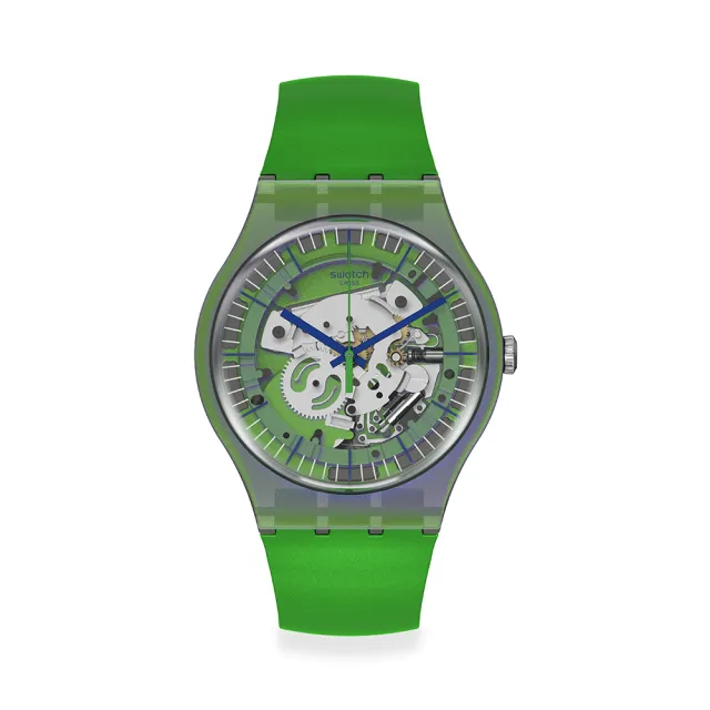 【SWATCH】New Gent 原創系列手錶SHIMMER GREEN微光 綠色 瑞士錶 錶(41mm)