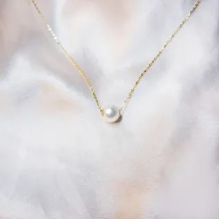 【Elegant 珍愛宣言】時來運轉18K金Akoya海水珍珠項鍊(珍珠飾品 18K金項鍊)