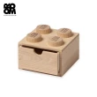 【Room Copenhagen】LEGO樂高桌上型木製四凸抽屜收納箱-淺色橡木