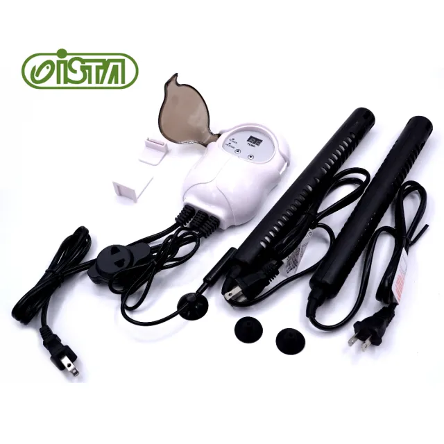 【ISTA 伊士達】微電腦雙迴路單顯控溫器1000W+防爆石英加熱棒500W2支 控溫器 單螢幕(魚缸溫度控制 I-629)
