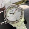 【COACH】COACH蔻馳女錶型號CH00068(櫻花貝母錶面白錶殼白陶瓷錶帶款)