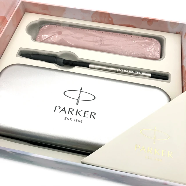 PARKER 派克 新Vector威雅XL 2022限量櫻花粉鋼筆卡水皮套禮盒組