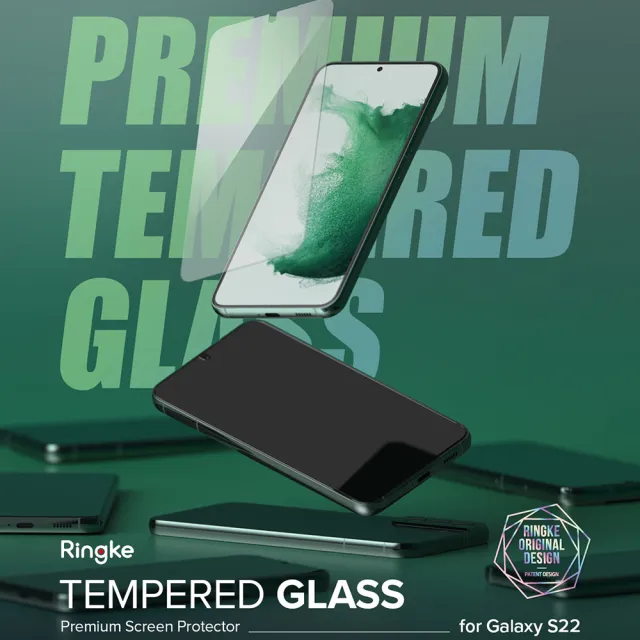 【Ringke】三星 Galaxy S22 / S22 Plus Tempered Glass 鋼化玻璃螢幕保護貼(Rearth 保護貼－2入)