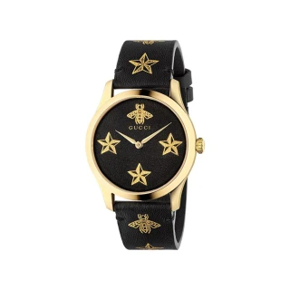 GUCCI G-TIMELESS設計款蜜蜂星星時尚腕錶38mm(YA1264055)