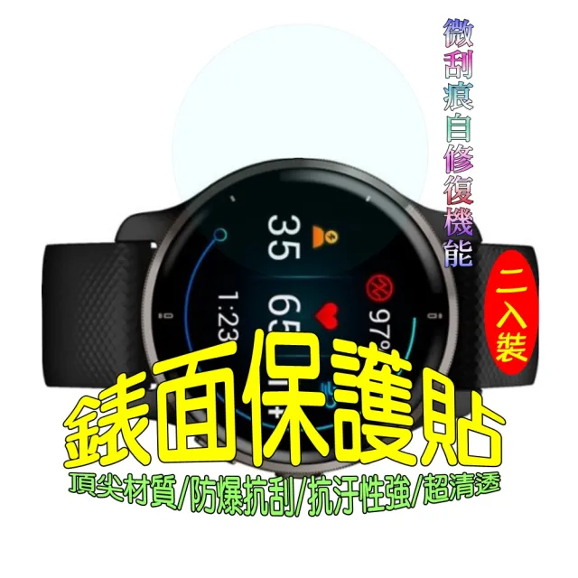 【DiGiGuide】Garmin Fenix 8/7s/7X/7Pro/E Solar錶面保護貼(二入裝/柔韌疏水高清膜)