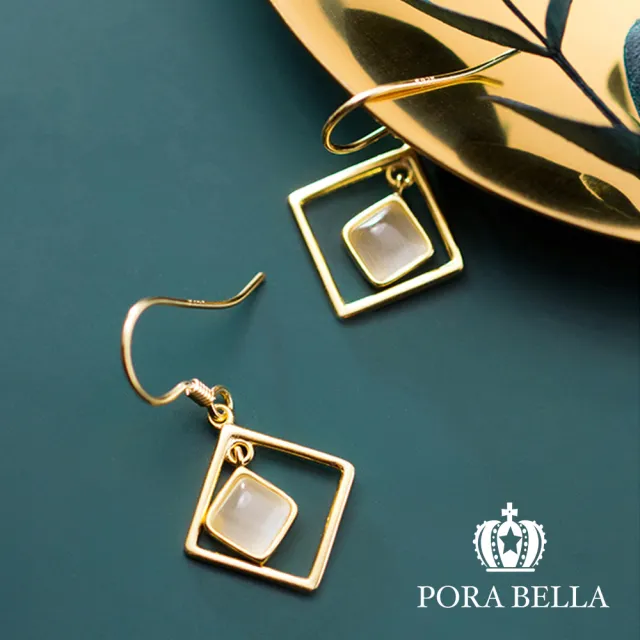 【Porabella】925純銀簡約幾何耳環  earrings