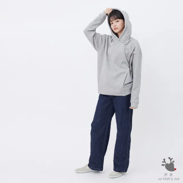 【so that’s me 好我】Carrie暖窩短毛口袋連帽T(淺灰)