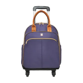 【Bella Borsa】經典尼龍-四輪式拉桿旅行袋-紫(BB21B001PL)