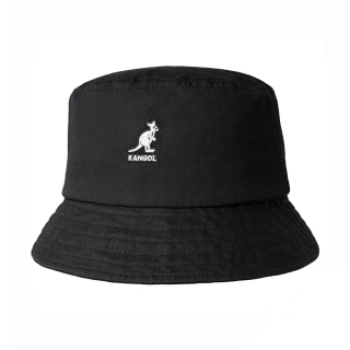 【KANGOL】WASHED BUCKET 漁夫帽(黑色)