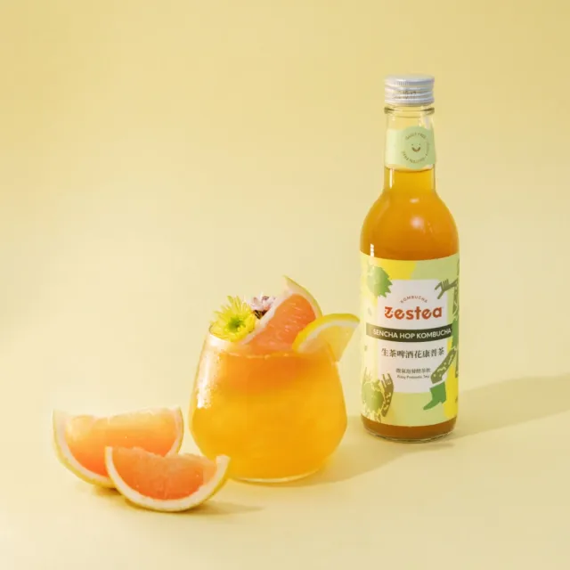 【Zestea Kombucha】生茶啤酒花康普茶 300ML*12瓶(無添加、富含益生菌)