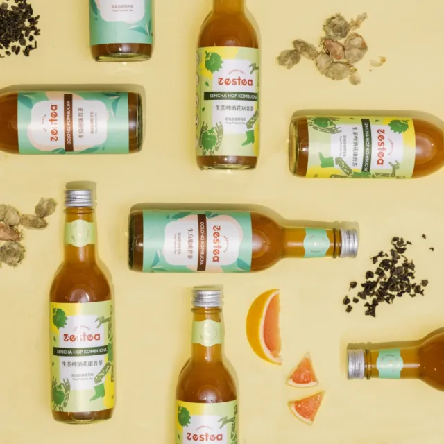 【Zestea Kombucha】生茶啤酒花康普茶 300ML*12瓶(無添加、富含益生菌)