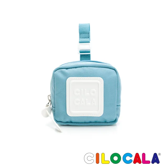 【CILOCALA】亮彩尼龍防潑水可扣式零錢包(堡礁藍)