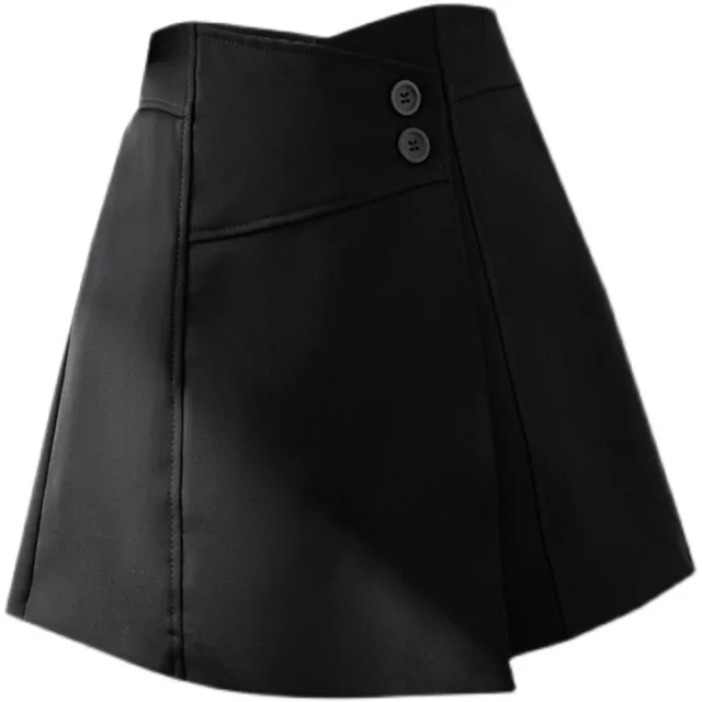 【沐朵】現貨-玩美衣櫃高腰雙扣休閒西裝短褲裙S-XL(共二色)