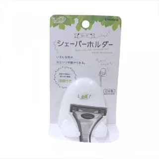 【寶盒百貨】日本製 綠葉刮鬍刀架 無痕吸盤 牙刷架(刮鬍刀 置物架 浴室用品 衛浴收納) 
