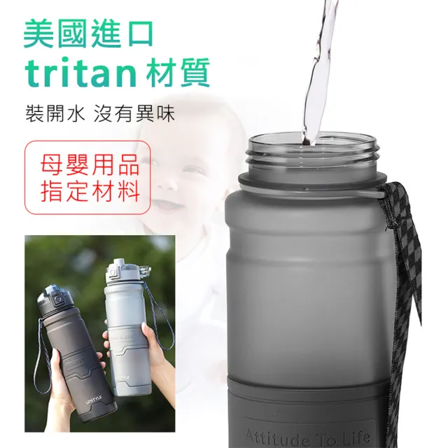 【原家居】美國進口Tritan材質 防摔運動水壺700ml(防摔水壺 矽膠水瓶 運動水杯 水壺 水瓶 健身杯)