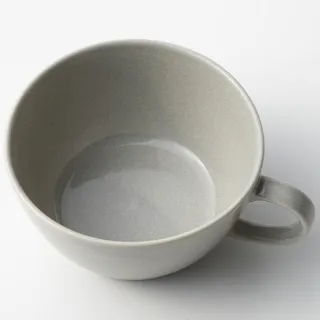 【NITORI 宜得利家居】日本製 超輕量湯杯 銀灰釉 320ML(湯杯 日本製 超輕量 銀灰釉)