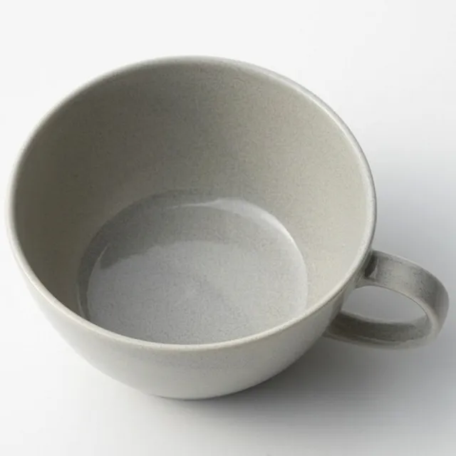 【NITORI 宜得利家居】日本製 超輕量湯杯 銀灰釉 320ML(湯杯 日本製 超輕量 銀灰釉)
