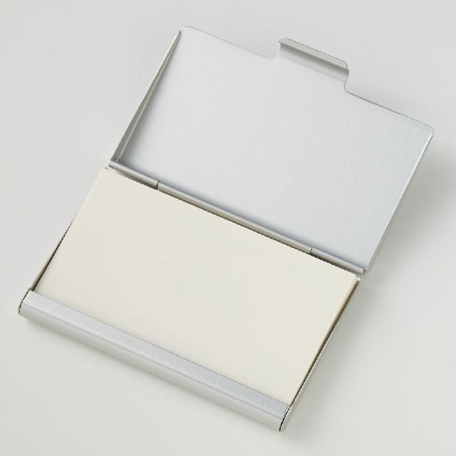 【MUJI 無印良品】鋁製卡片盒.厚