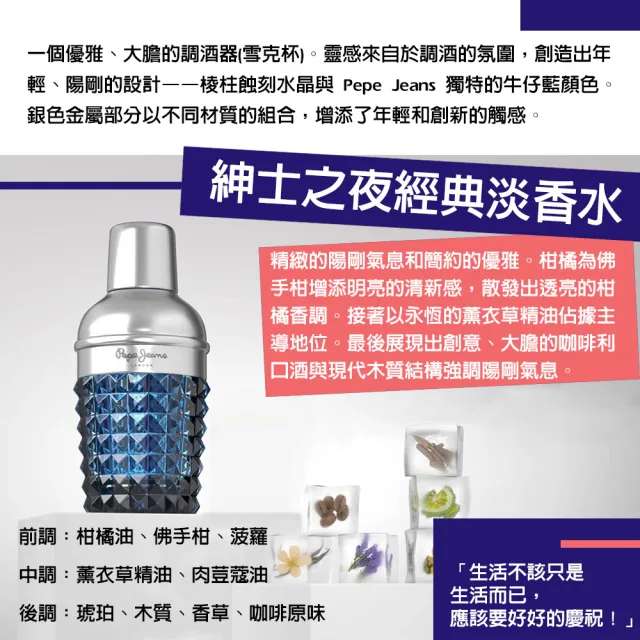 【Pepe Jeans】London 紳士之夜經典淡香水 30ml(專櫃公司貨)