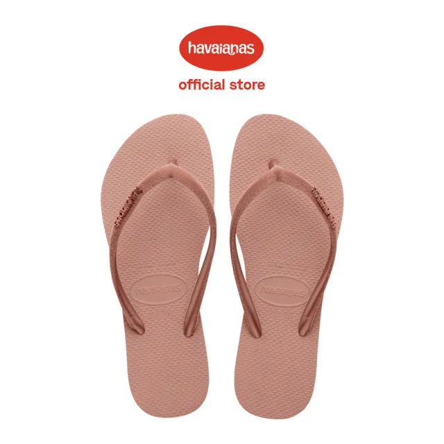 【havaianas 哈瓦仕】拖鞋 女鞋 夾腳拖 絲絨 巴西 Slim Velvet 粉色 4140265-9898W(哈瓦士)