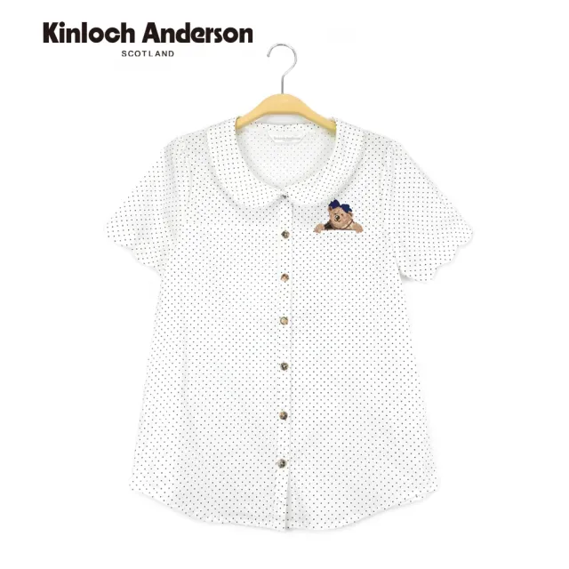 【Kinloch Anderson】點點蕾絲小熊上衣  金安德森女裝(白)