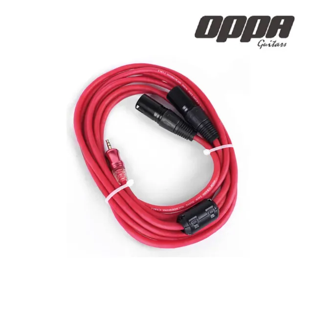 【OPPA】3.5對2XLR雙公頭 3米 立體聲 音源線 訊號線 轉接線(台灣品牌品質保證)