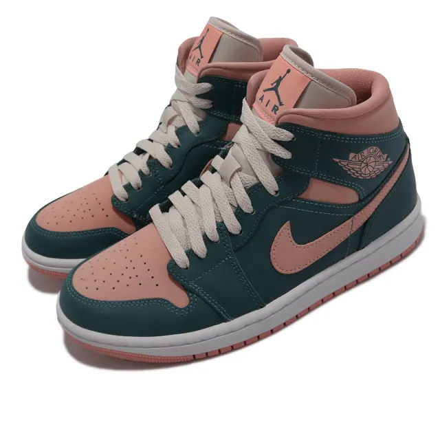 NIKE 耐吉】休閒鞋Wmns Air Jordan 1 Mid 女鞋男鞋粉藍綠中筒喬丹一代