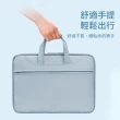 【OMG】Macbook 13/13.3/14吋 PU皮質手提筆電包(180°全開合/行李箱拉桿帶設計)