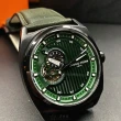 【GIORGIO FEDON 1919】喬治飛登1919男錶型號GF00064(墨綠色錶面黑錶殼綠真皮皮革錶帶款)