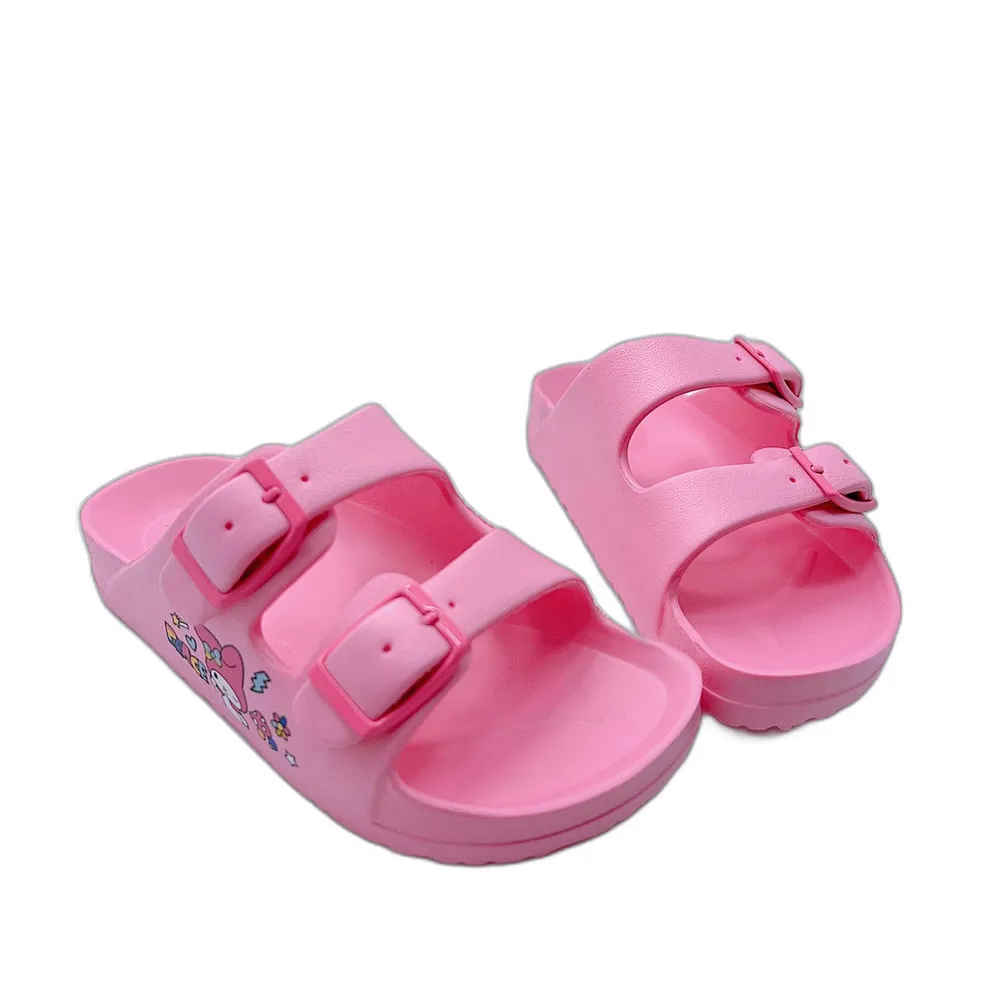 【樂樂童鞋】台灣製三麗鷗人氣明星拖鞋-粉色美樂蒂(拖鞋 室內鞋 沙灘鞋)