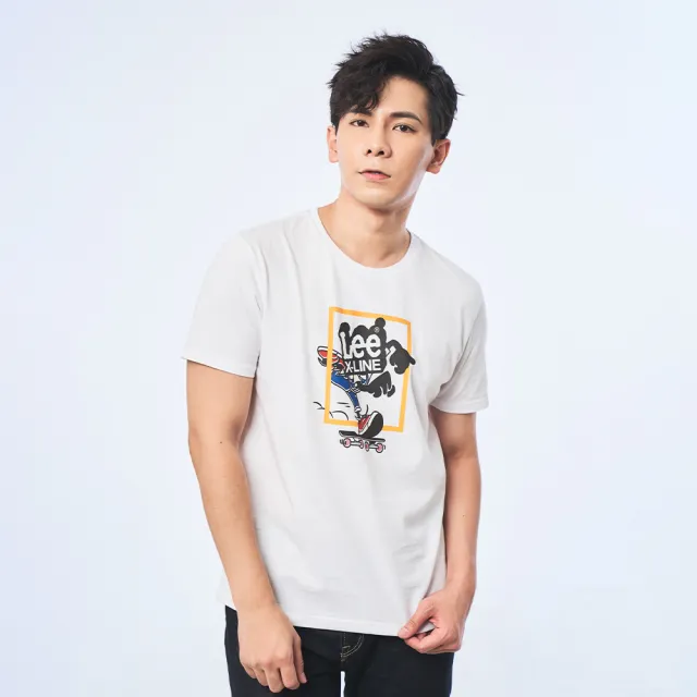 【Lee 官方旗艦】男裝 短袖T恤 / 滑板元素 經典白 標準版型 / X-LINE 系列(LL220011K14)