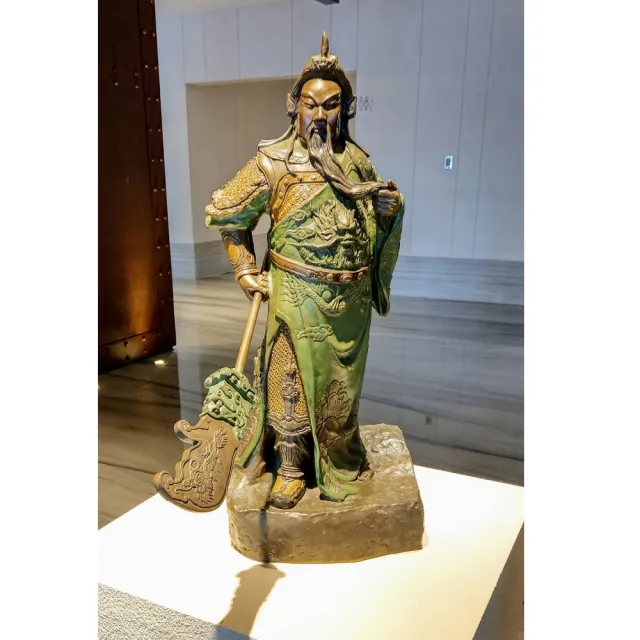 【薪傳獎銅雕大師-蕭啟郎】王者風範 武財神 關公(武聖關公/絕版/售完斷貨/經典鉅作/招財)